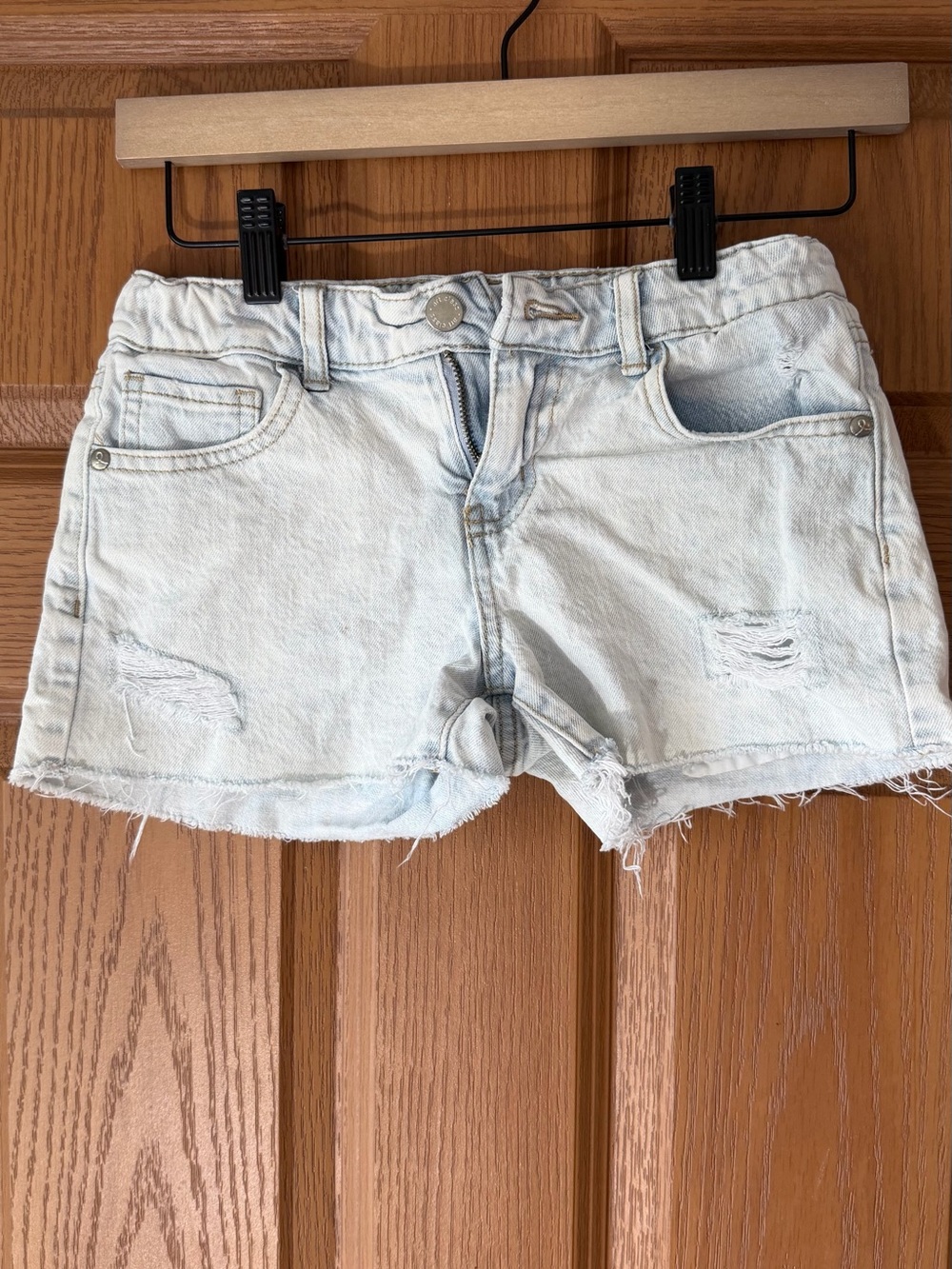 art class Pale Blue Distressed Denim Shorts